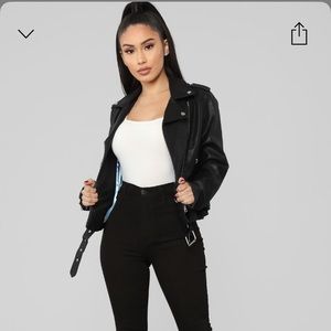Fashion nova faux leather jacket